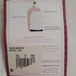 Seamless White Maternity Tank Ingrid